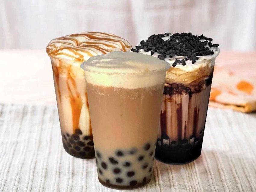 Black milk bubble tea