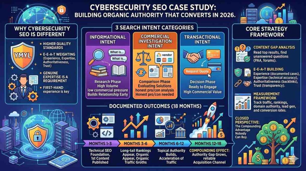 Cybersecurity SEO Case Study : How Security Brands Build Organic Authority That Actually Converts in 2026 Cybersecurity SEO Case Study