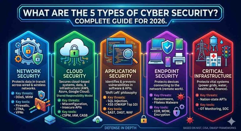 What Are the 5 Types of Cyber Security?