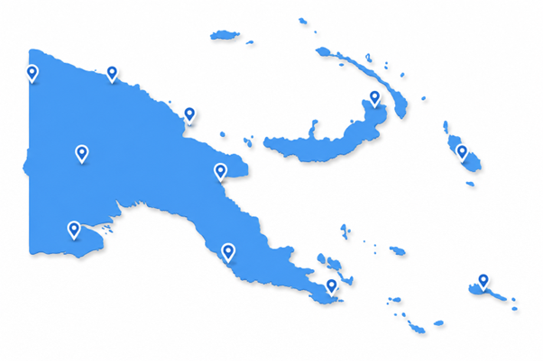 Infographic showing Kina Bank wealth management services including fund administration superannuation stockbroking and investment management in Papua New Guinea