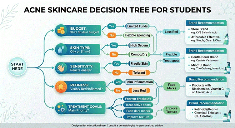 Visual representation of long-term skincare costs
