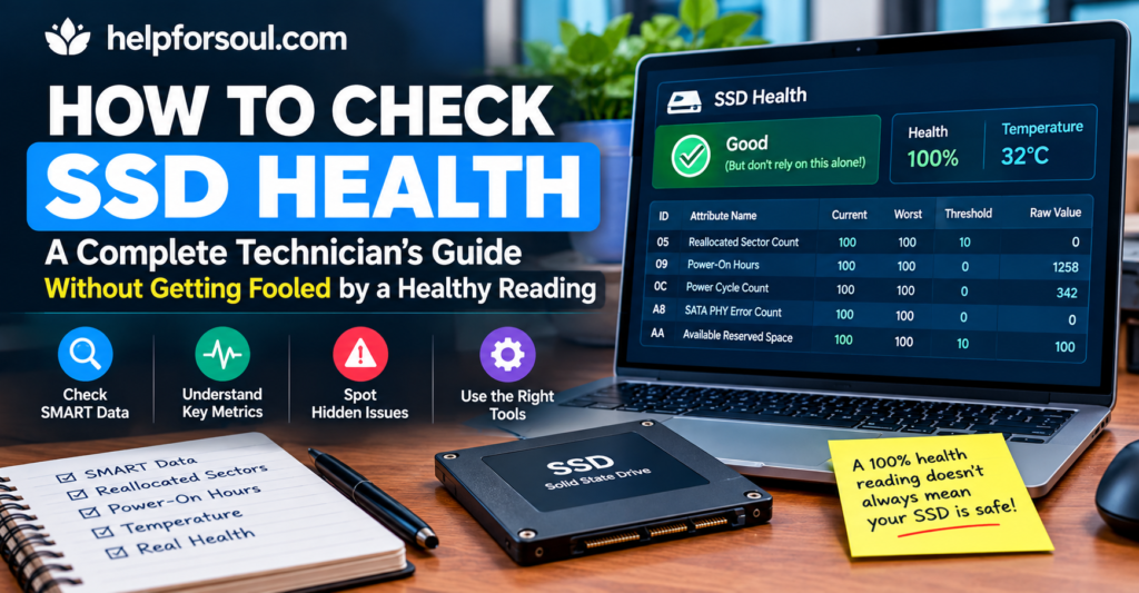 How to Check SSD Health : A Complete Technician’s Guide (Without Getting Fooled by a “Healthy” Reading) How to Check SSD Health